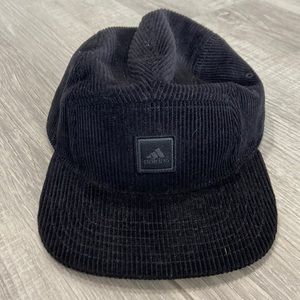 Adidas Black Corduroy 5 Panel Hat